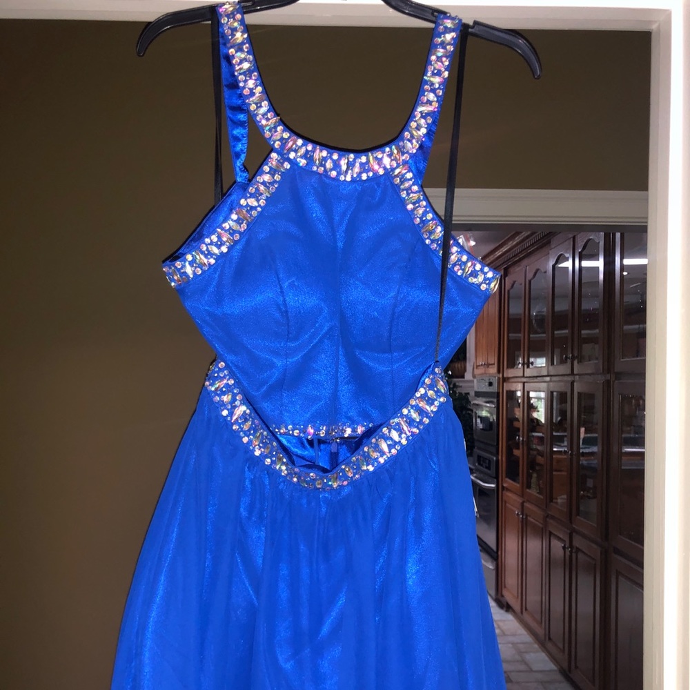 Short two piece cocktail dress